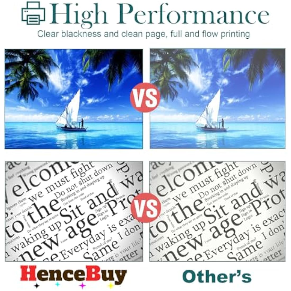 HenceBuy 201X High Yield Toner Cartridges for HP Color LaserJet Pro (4 Pack)