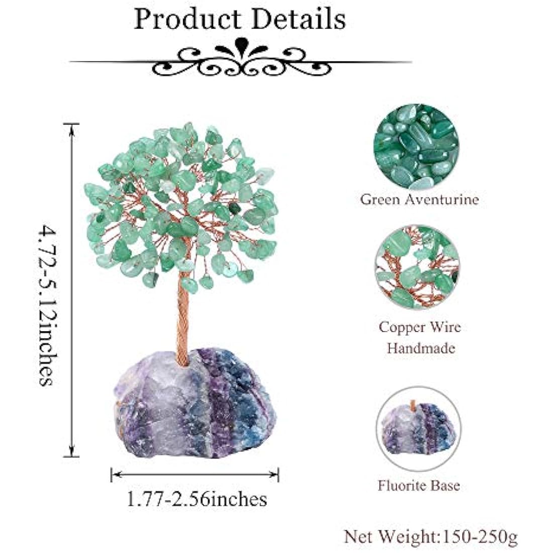 Jolof Store Green Aventurine Crystal Tree | Feng Shui Money Tree