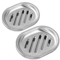 Kaxich 2-Pack Stainless Steel Soap Dish | Rustproof Double Layer Holder