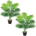 68cm Artificial Palm Tree Plants in Pots - 2 Pack Tropical Faux
