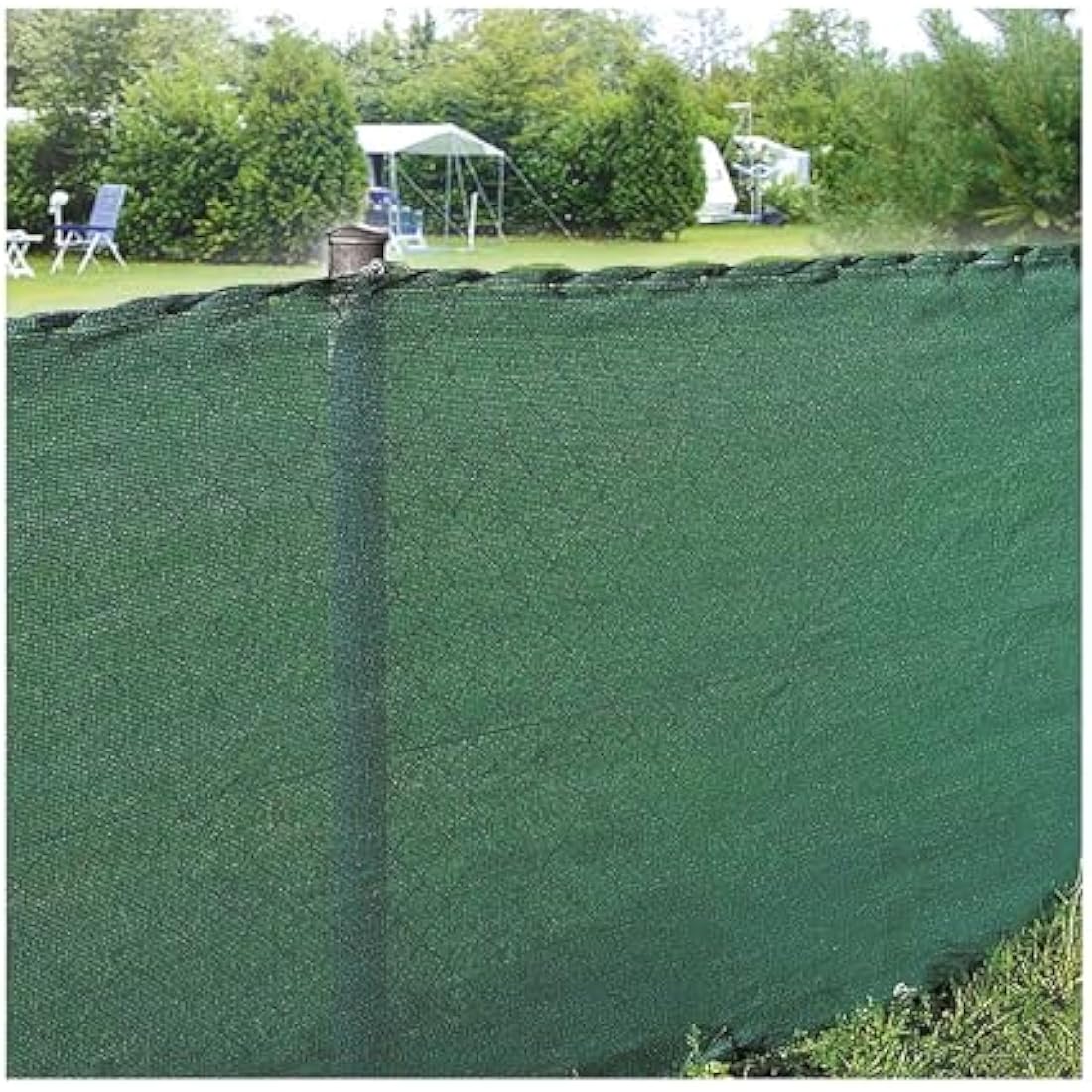 WerkaPro Malla de Ocultación Jardín - Polietileno Reforzado 300g/m2 - 10x1.5m