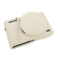 Silicone Case for Canon G7 X Mark III with Lens Cover – Beige