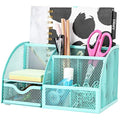 Exerz Mesh Desk Organiser | 7-Compartment Metal Desktop Tidy Caddy