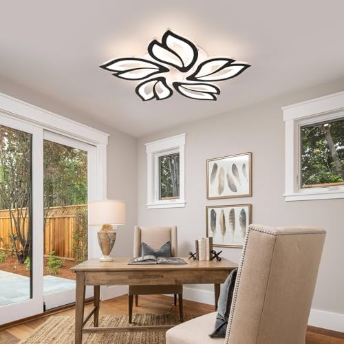 Jolof Store Modern Flower LED Chandelier – Dimmable 5-Head Acrylic Lamp