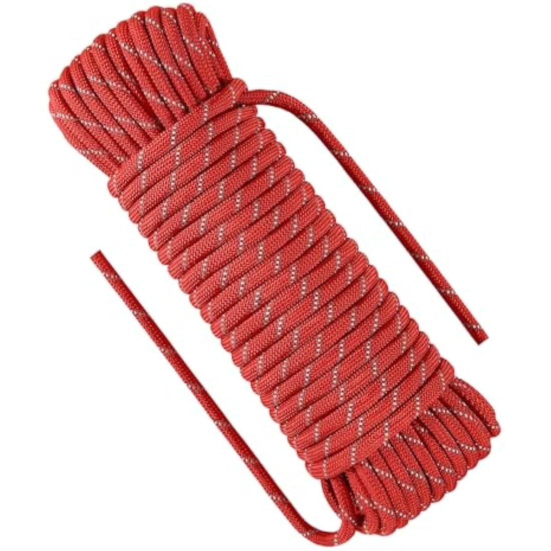 NorthPada 10mm x 30m Static Nylon Climbing Rope | Reflective Red