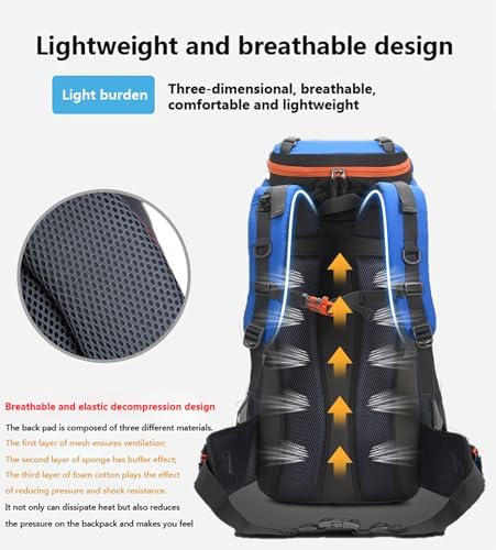 60L Hiking Backpack – Waterproof Lightweight Travel Daypack