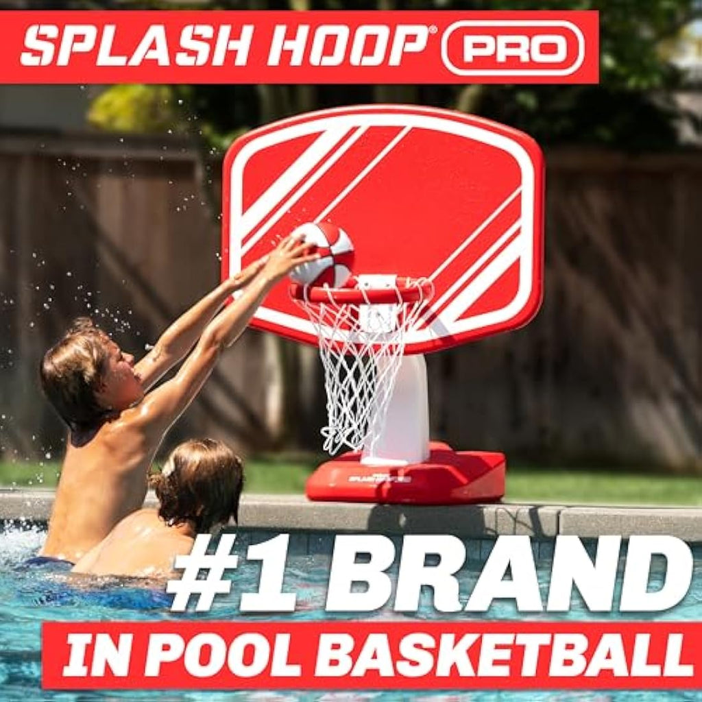 GoSports Splash Hoop Poolside Basketball Game with 2 Balls and Pump