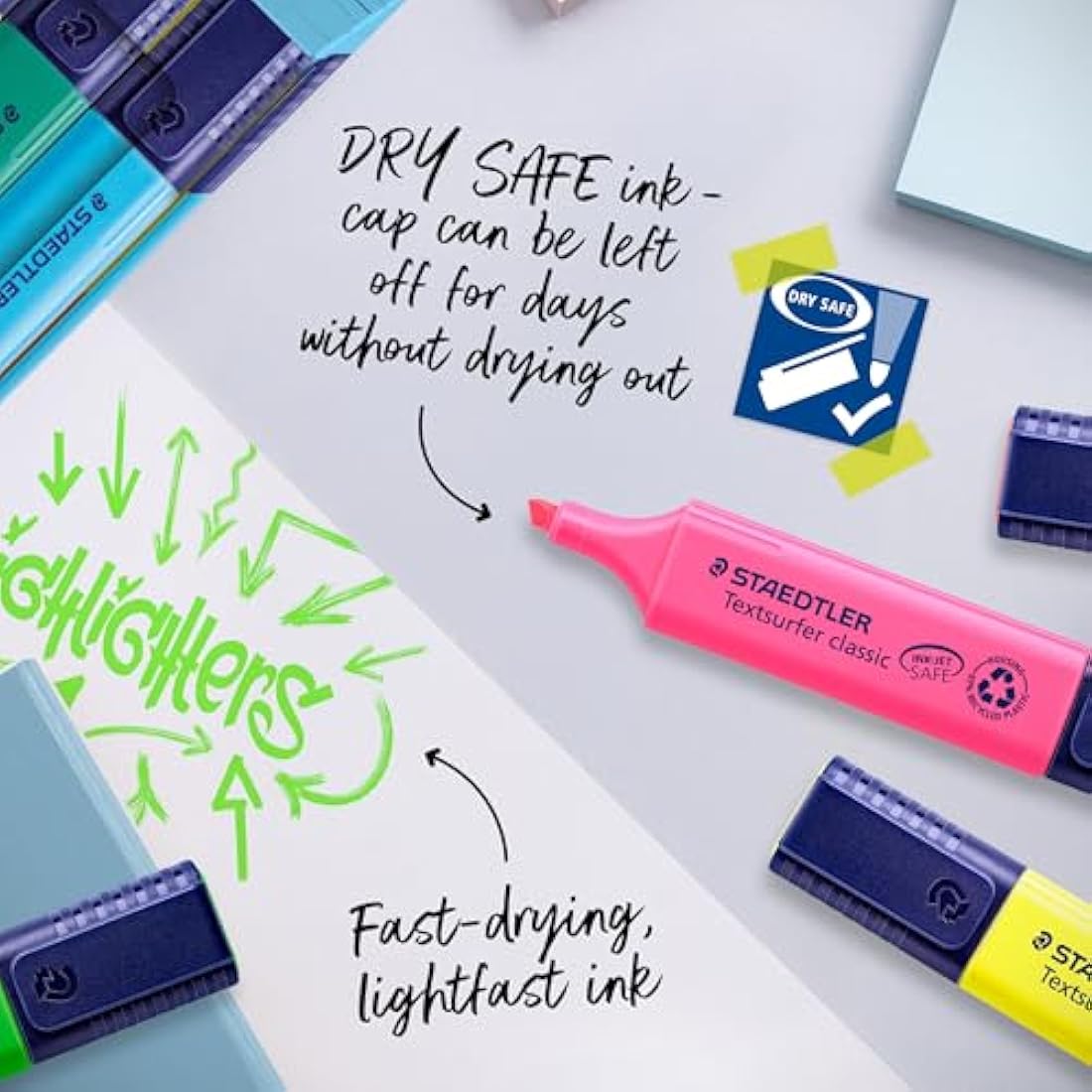 Staedtler Textsurfer Classic Yellow Highlighter – Inkjet Safe (10 Pack)