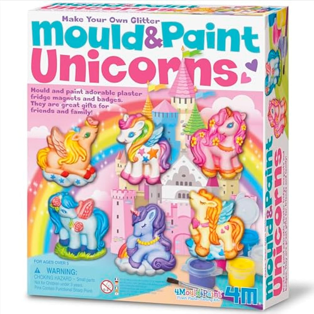 4M Mould and Paint Unicorns – Kids DIY Fridge Magnet and Badge Craft Kit
