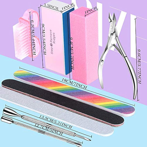 10-Piece Professional Manicure Kit with Nail Files and Buffers