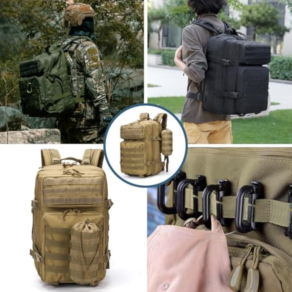 MUCHER 45L Military Tactical Backpack | Molle Survival Rucksack with Bottle Holder