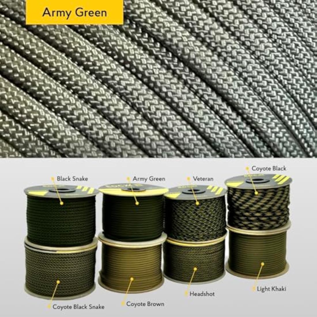 EDCX 550 Paracord – 4mm 7-Strand Nylon Rope for Camping and DIY
