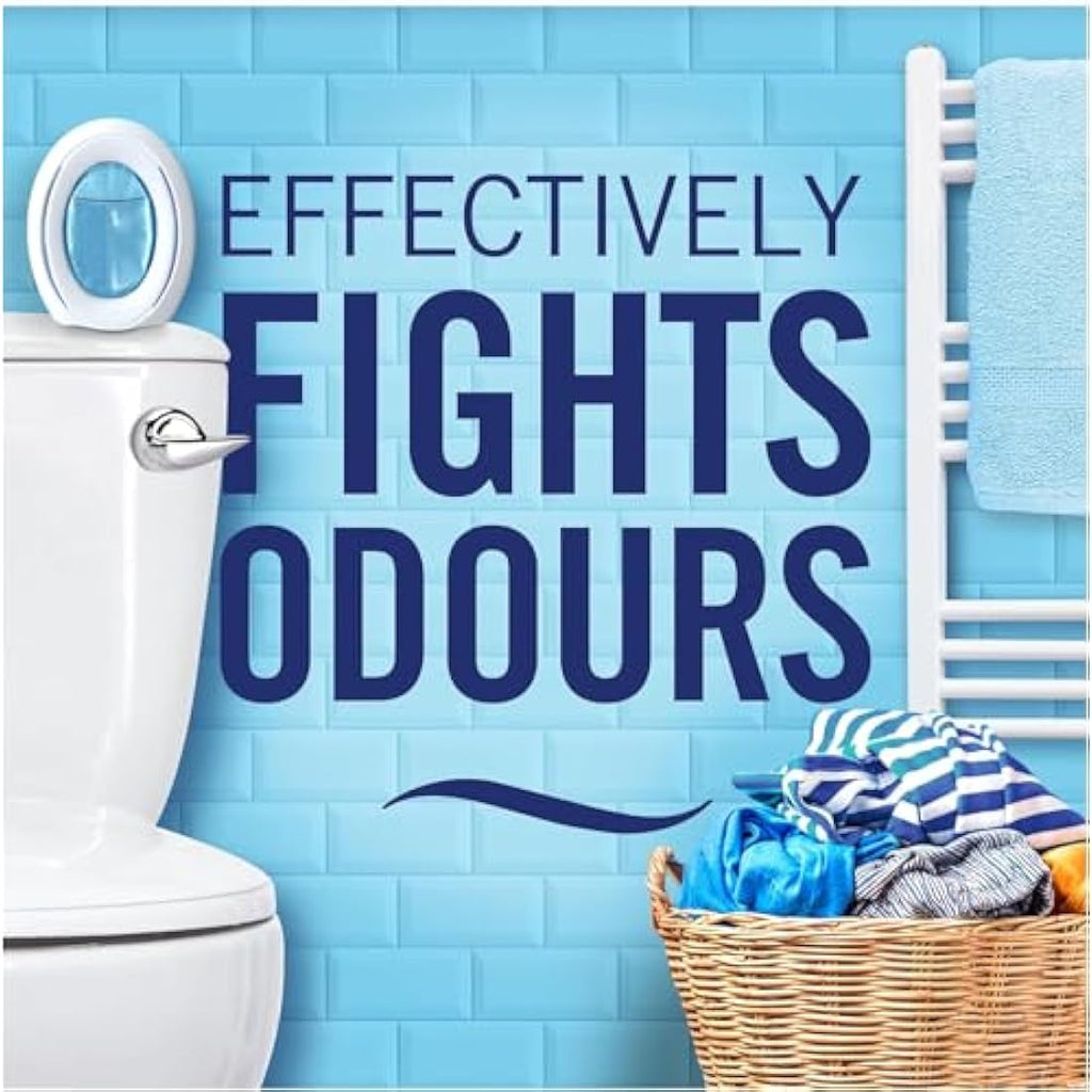 Febreze Bathroom Air Freshener | Cotton Fresh Odour Fighter | 8 Pack