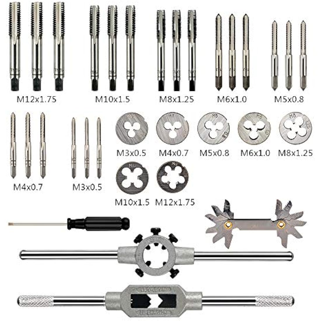 TIRDITY 32-Piece Metric Tap and Die Set – Alloy Steel Thread Repair Kit
