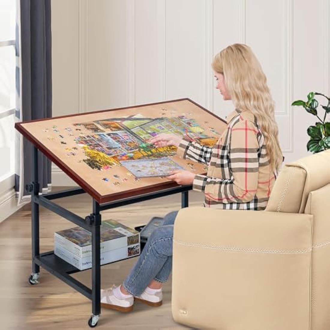 Lavievert 1500 Piece Jigsaw Puzzle Board – Adjustable Tilting Table