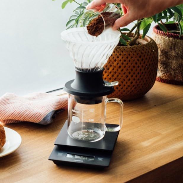 Hario V60 Switch Immersion Coffee Dripper – Glass Manual Brewer, Black