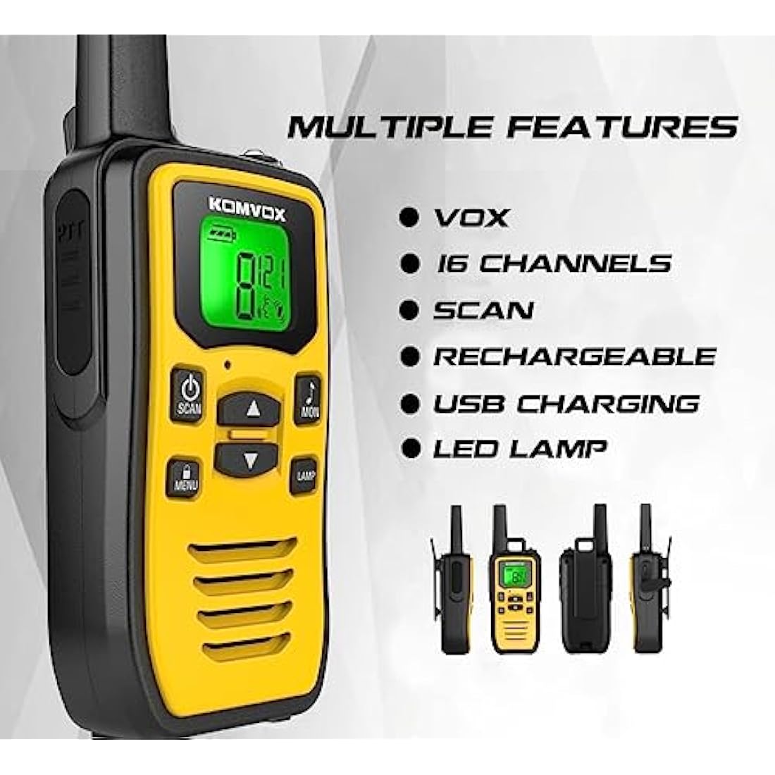 Jolof Store Rechargeable Walkie Talkies – 10km Long Range PMR Radio