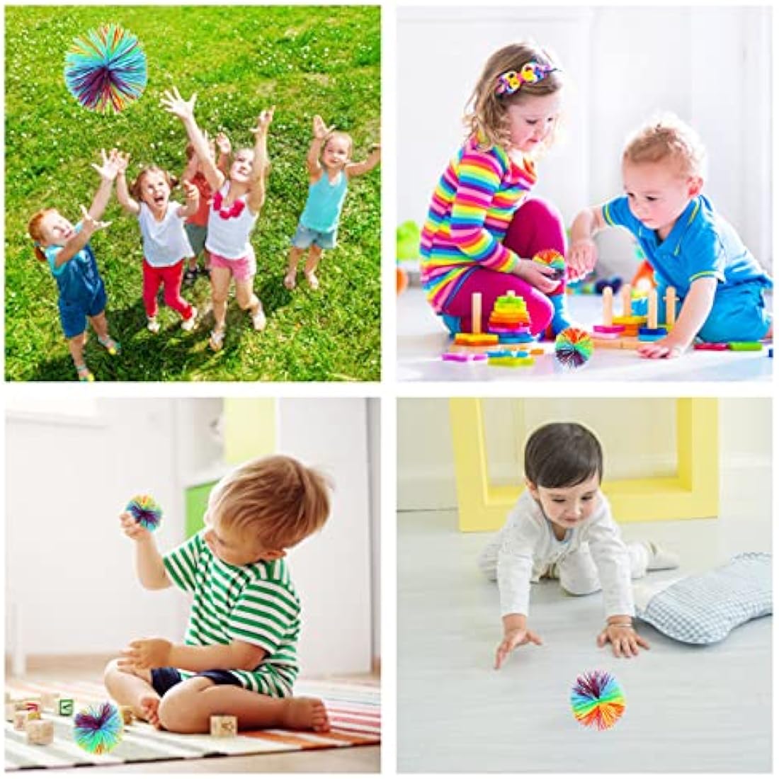 Jolof Store Monkey Stringy Balls – 6pc Silicone Sensory Fidget Toys