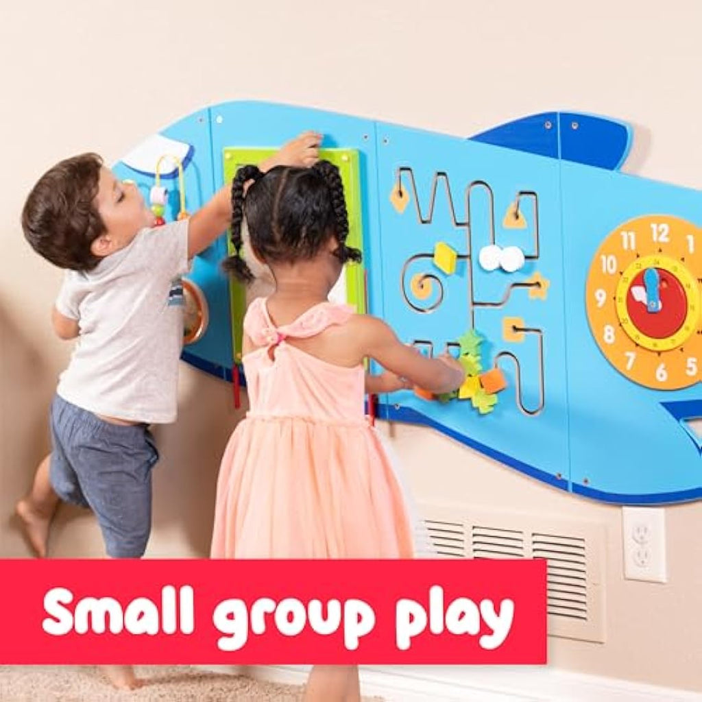Jolof Store Airplane Activity Wall Panels | Montessori Sensory Busy Board