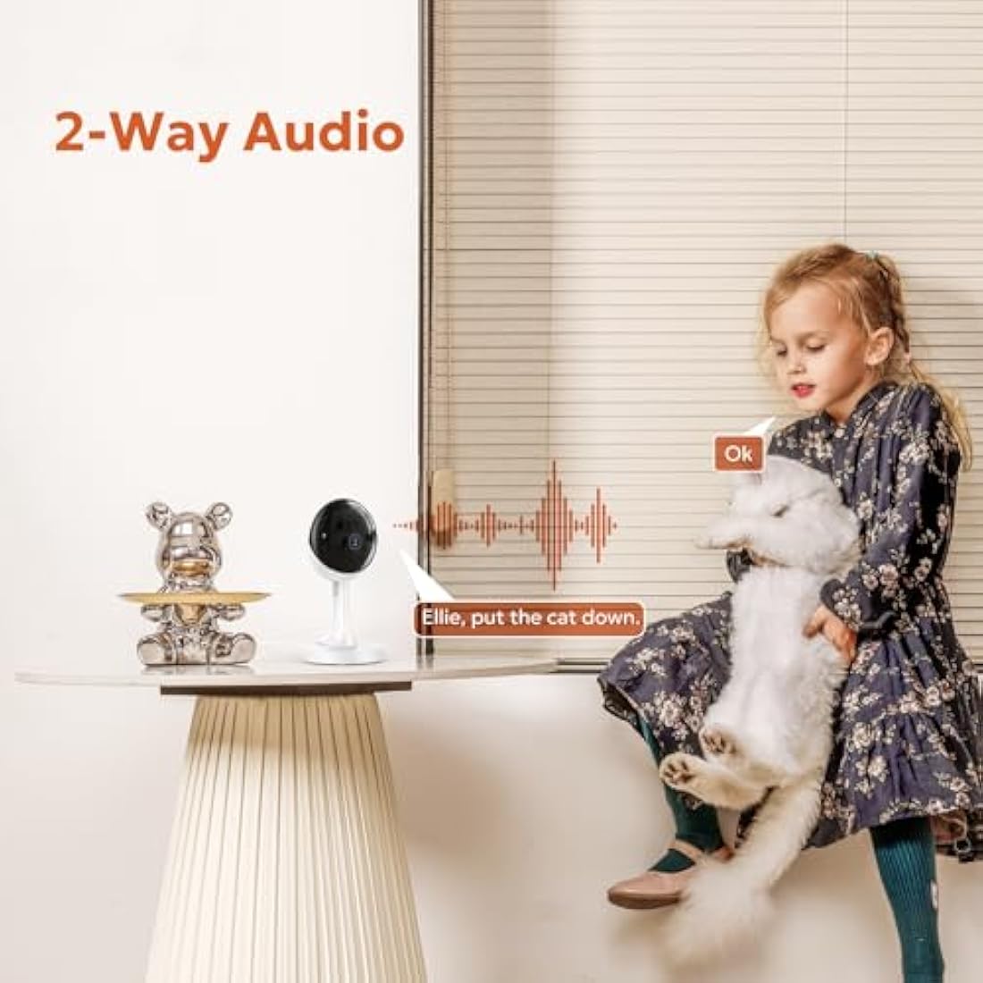 Owltron 2K Indoor Security Camera 2-Pack | Night Vision & Motion Detection