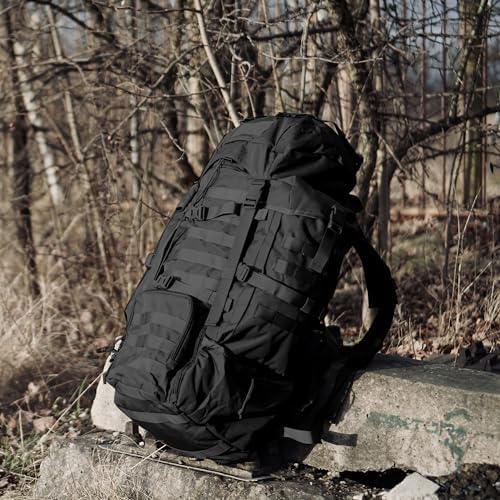 Tactical Military Backpack – Large Molle Rucksack with Rain Cover