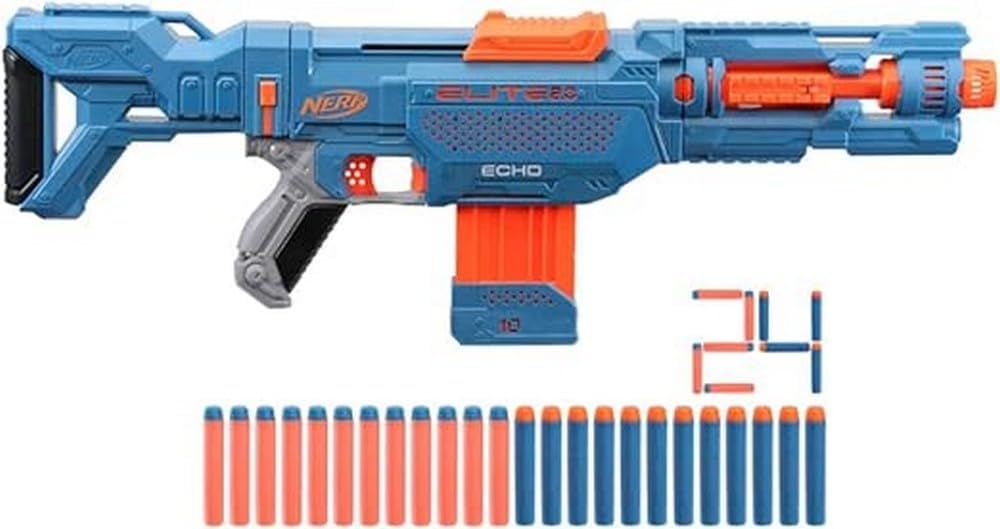 Nerf Elite 2.0 Echo CS-10 Blaster with 24 Darts and Removable Stock