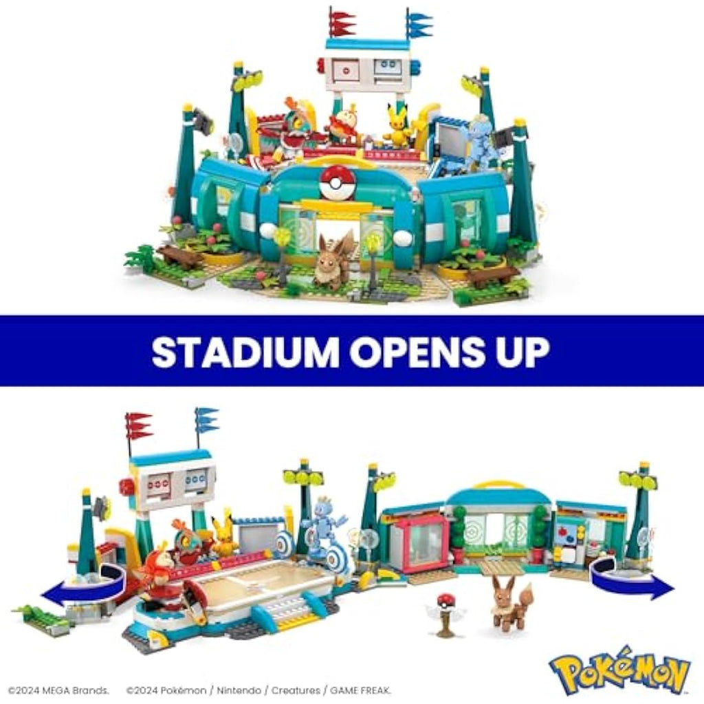 MEGA Pokémon Training Stadium Building Set with 5 Figures - 1101 Pieces