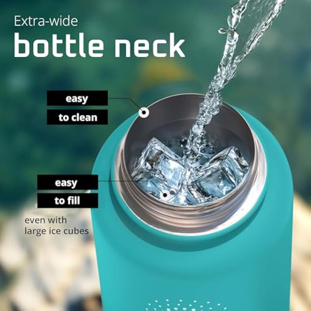 Insulated Stainless Steel Water Bottle | 3 Lids | 1L & 0.5L