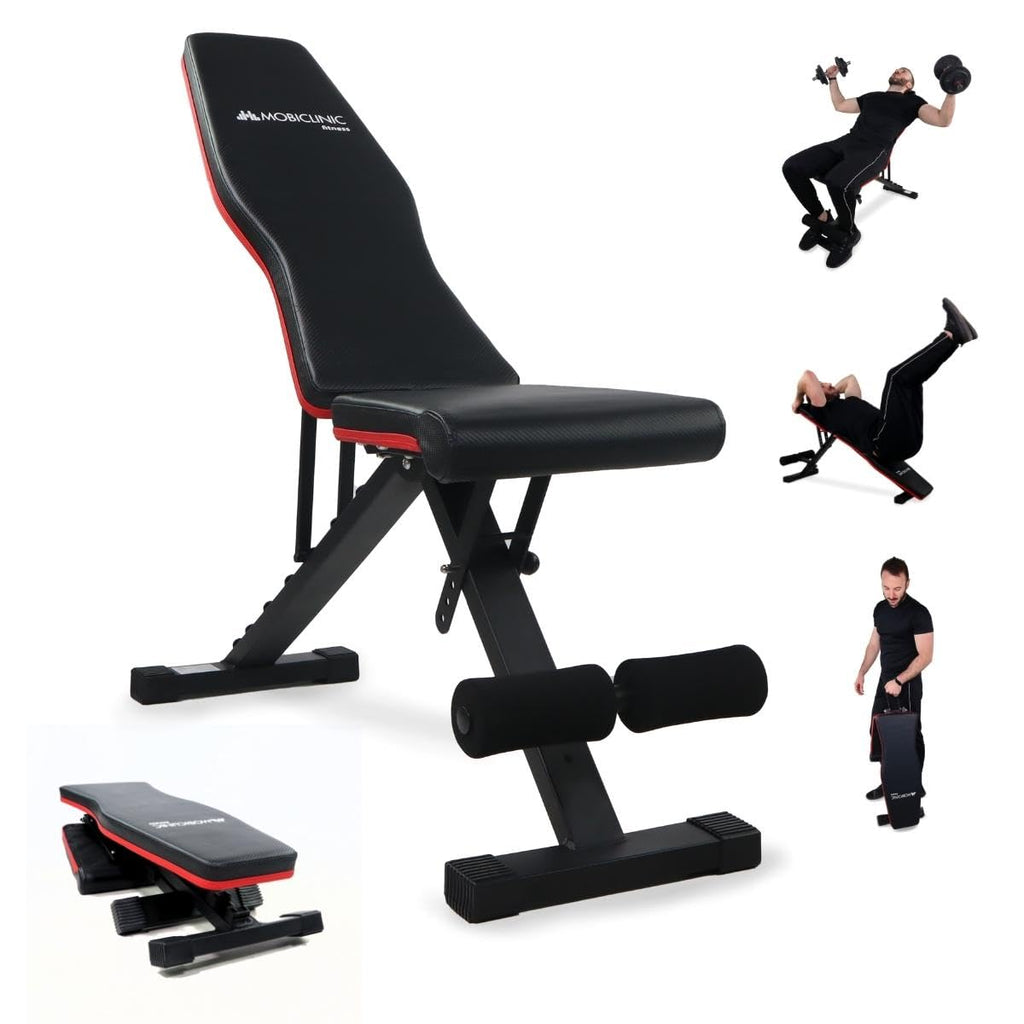 Mobiclinic FlexFit Adjustable Foldable Weight Bench - 440 lbs Home Gym