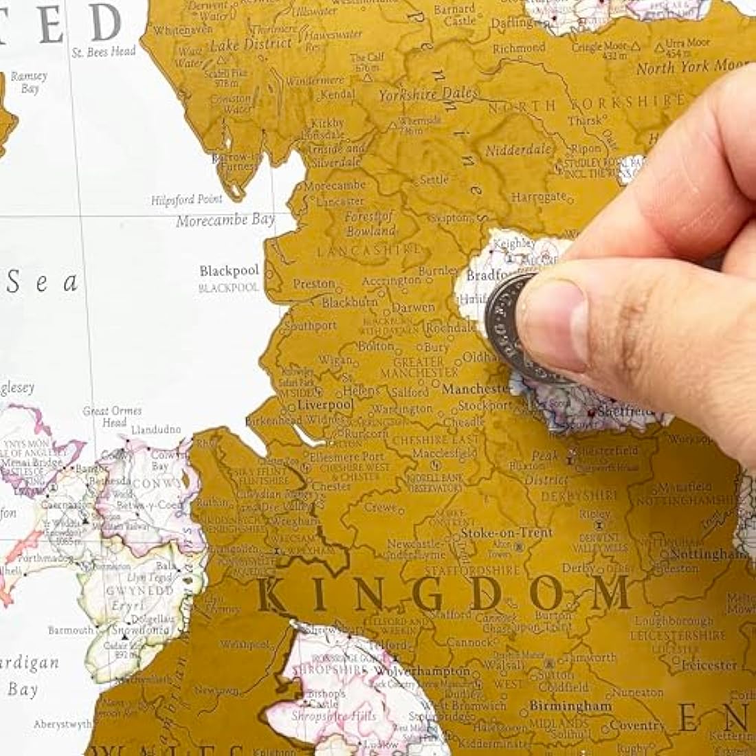 Maps International UK Scratch Off Map Poster – Detailed 2025 Wall Map