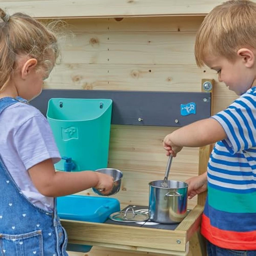 TP Toys Wooden Mud Kitchen - Outdoor Sensory Play Set for Kids