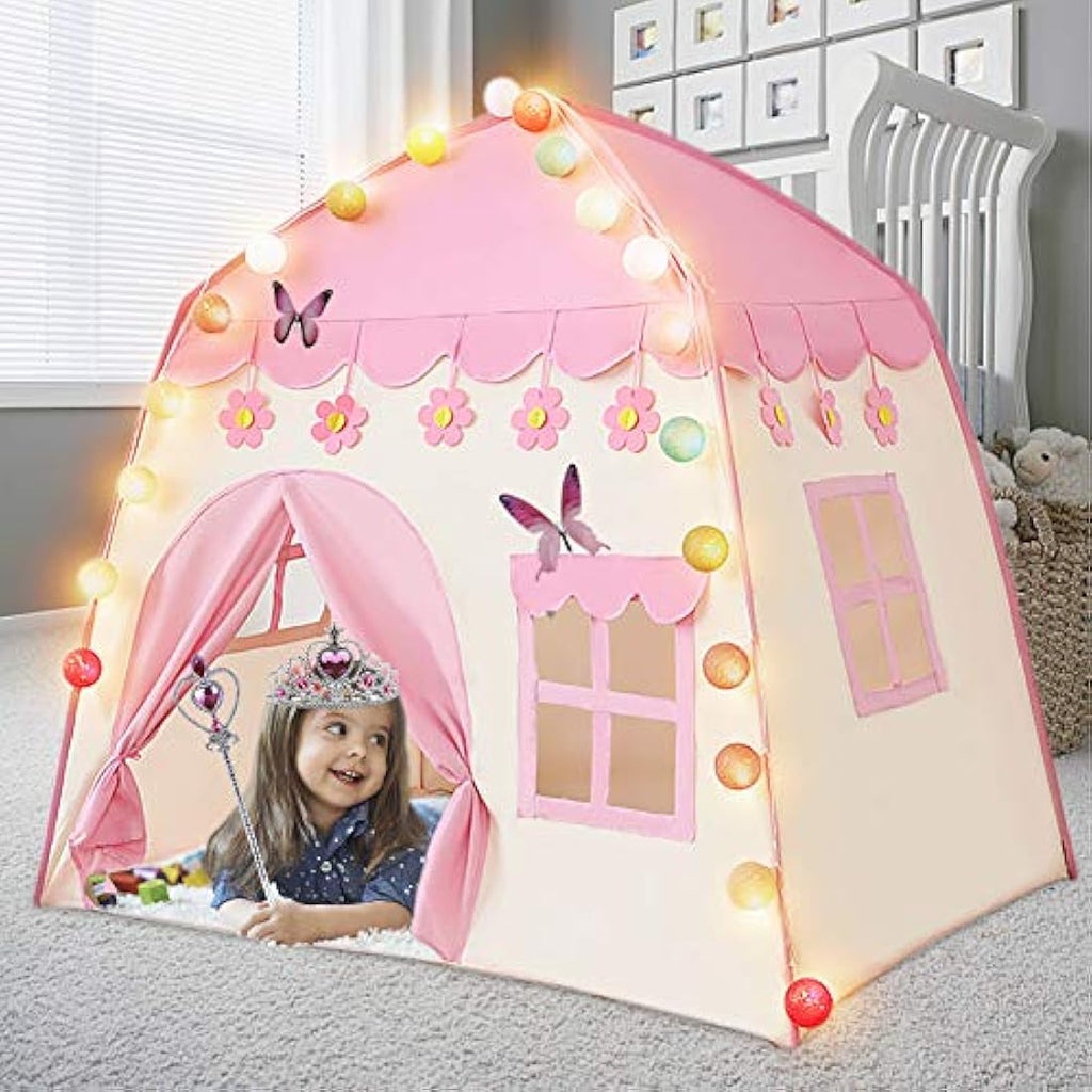 Labeol Princess Castle Play Tent | Large Kids Playhouse with Lights