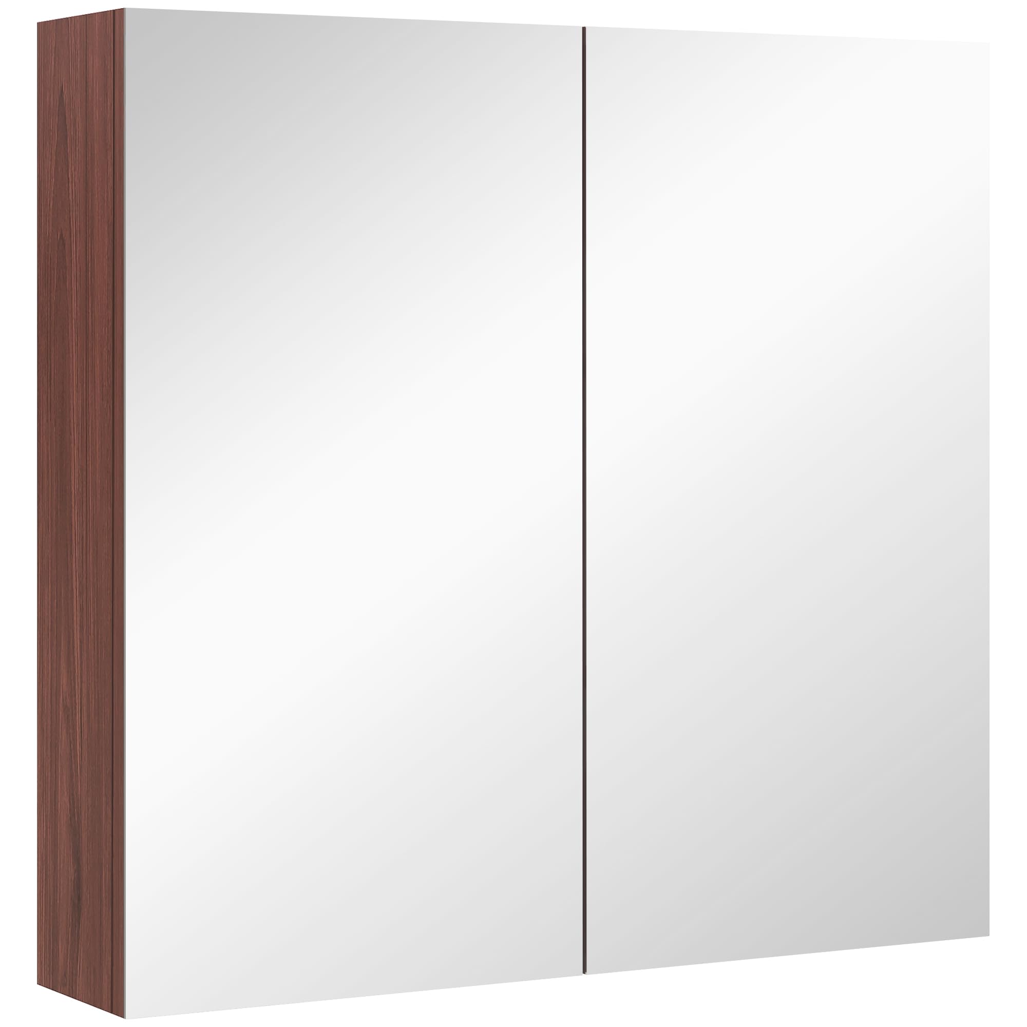 kleankin Double Door Mirror Cabinet | Wall Mounted Bathroom Storage