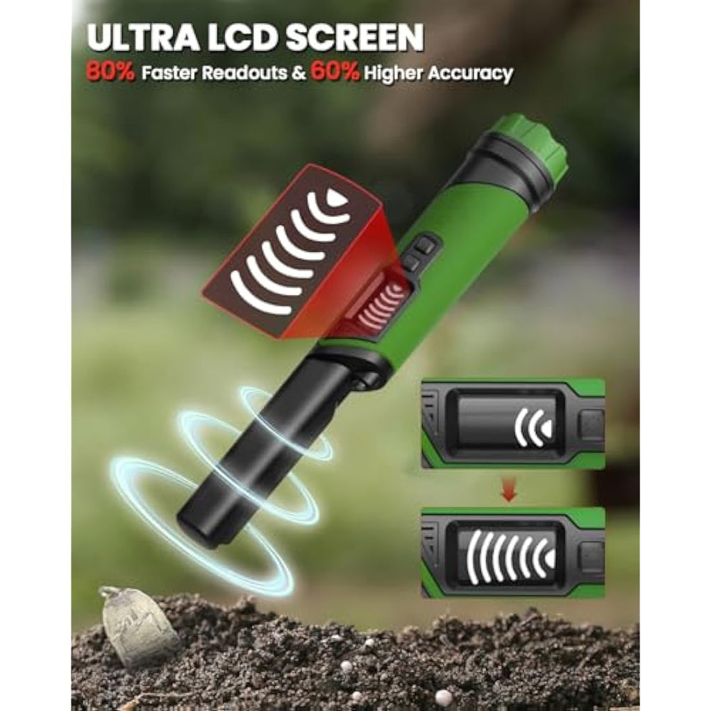 DR.ÖTEK Metal Detector Pinpointer | IP68 Waterproof Handheld with LCD Screen