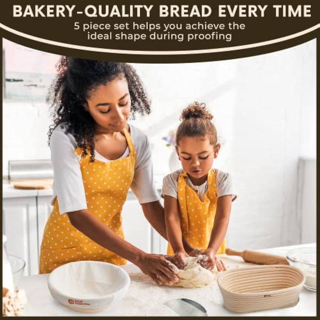 Sourdough Bread Starter Kit – Round & Oval Banneton Baskets