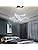 Modern 2-Ring Crystal Chandelier – LED Star Pendant Light