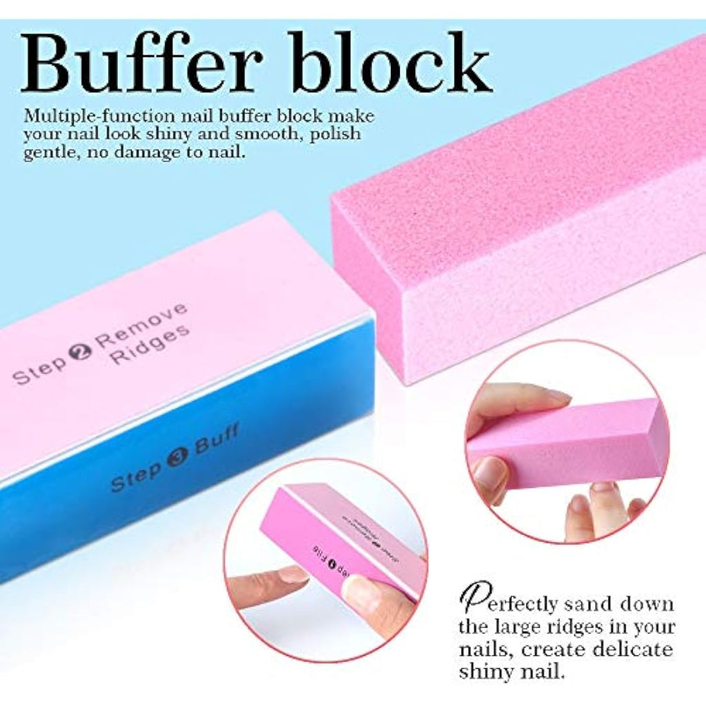 10-Piece Professional Manicure Kit with Nail Files and Buffers