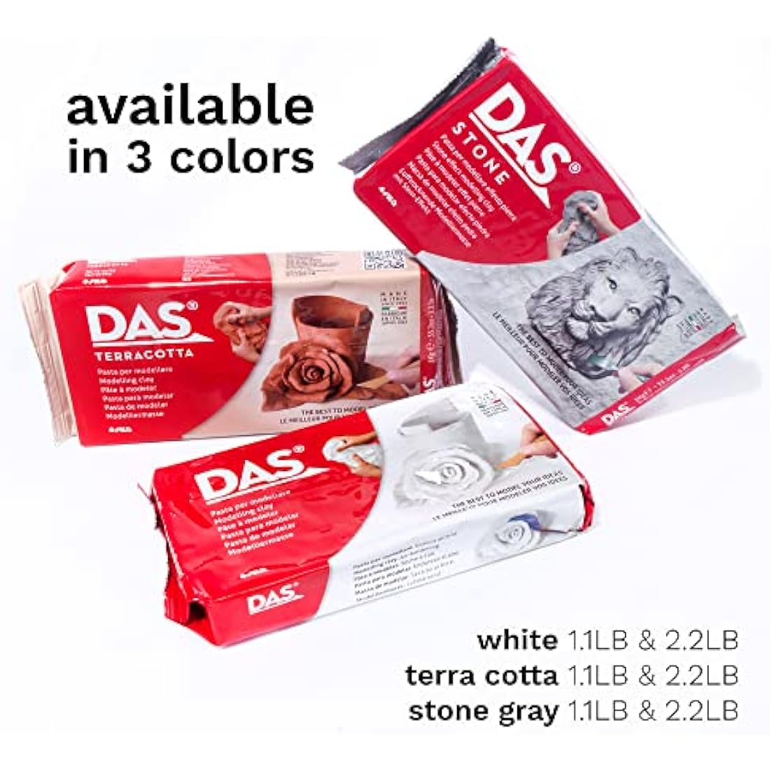 DAS Terracotta Air-Hardening Modelling Clay - 500g Professional Grade
