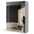 Quavikey LED Bathroom Mirror Cabinet | Shaver Socket & Demister | 500x700mm