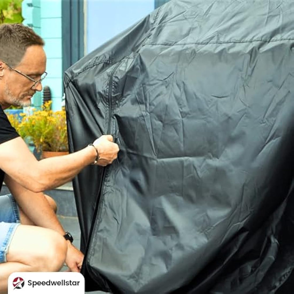 SpeedwellStar Heavy Duty BBQ Grill Cover - Waterproof Oxford Fabric