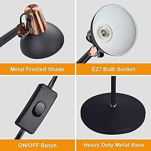 Jolof Store Modern Grey-Black Copper Adjustable LED Reading Floor Lamp