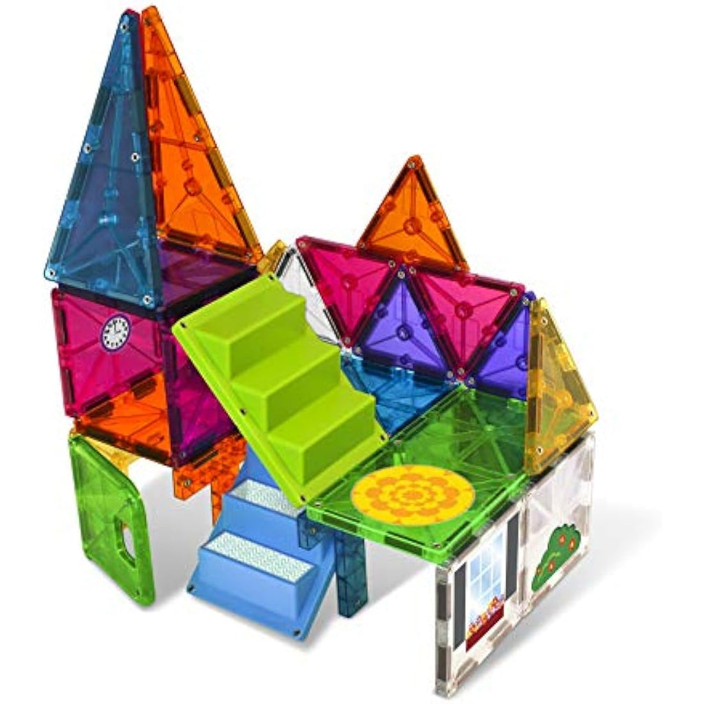 Magna-Tiles 28-Piece House Set | Magnetic STEM Building Tiles for Kids