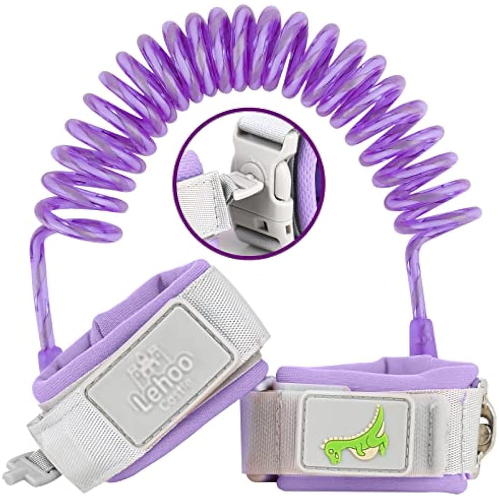 Lehoo Castle Toddler Safety Harness | Anti Lost Wrist Link - Purple