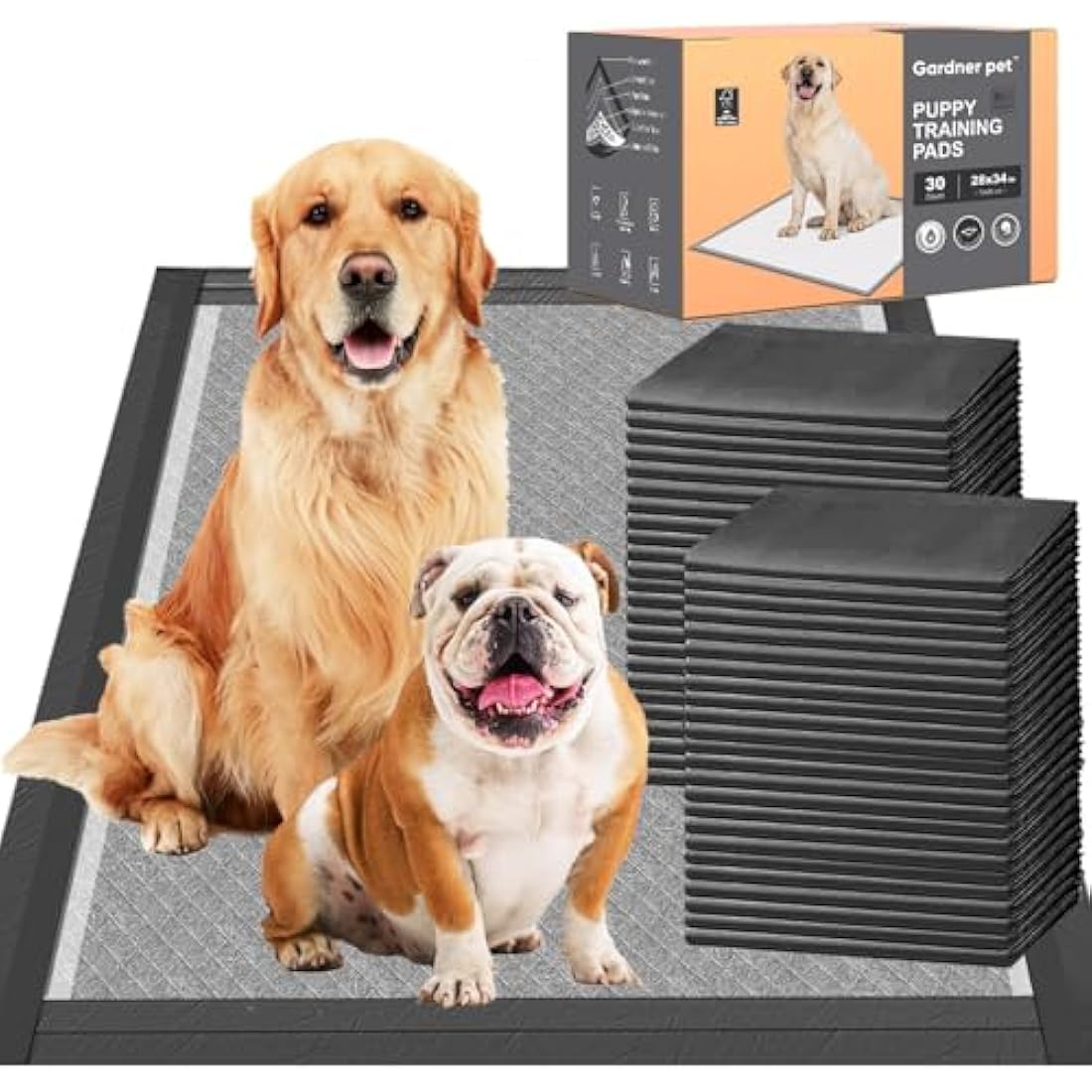 Gardner Pet XL Carbon Puppy Pads | 70x85cm Odor Control Training Pads