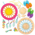 Baker Ross Wooden Dream Catcher Kit for Kids Arts and Crafts – 4 Pack
