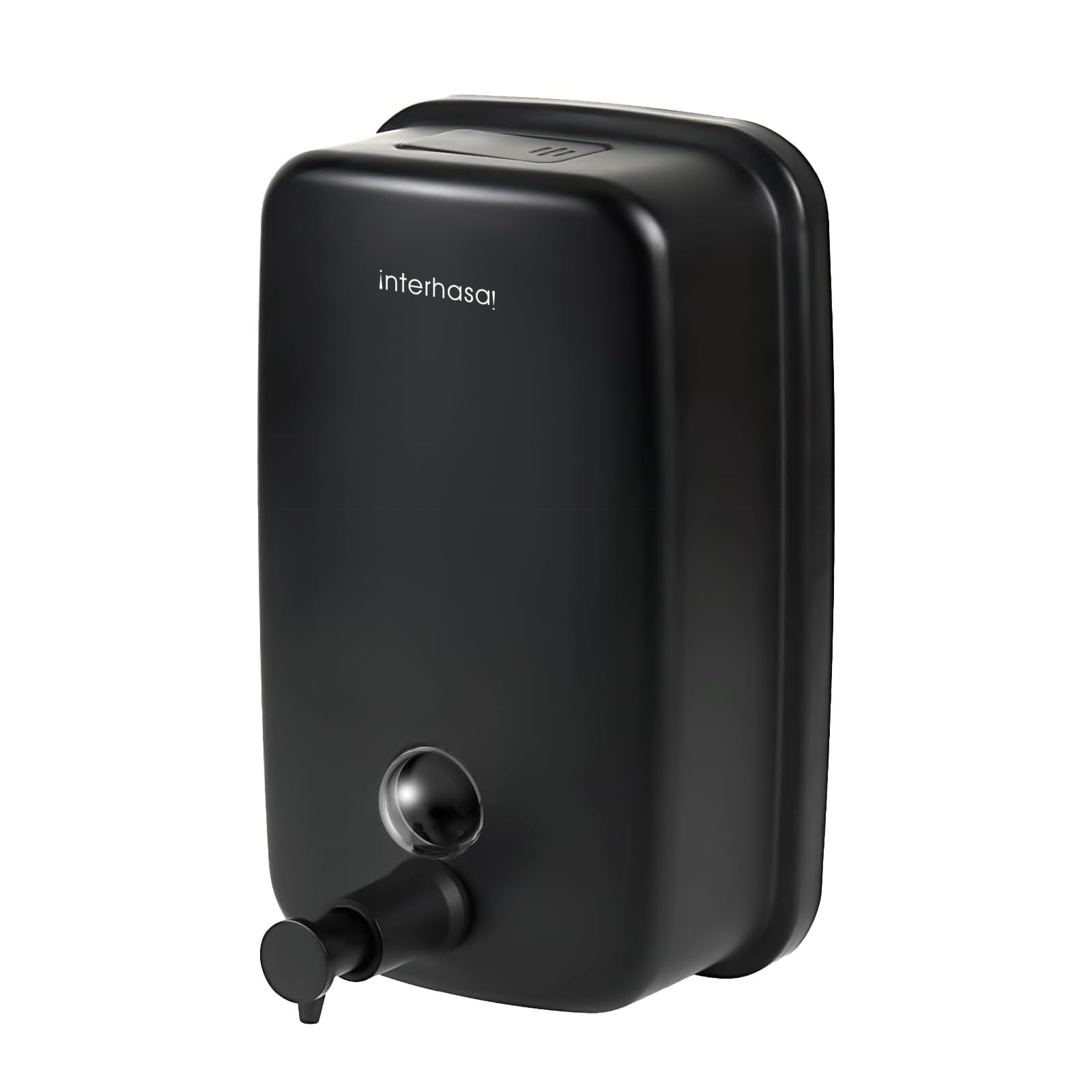 Interhasa! Wall Mount Soap Dispenser | 800ml Stainless Steel - Black