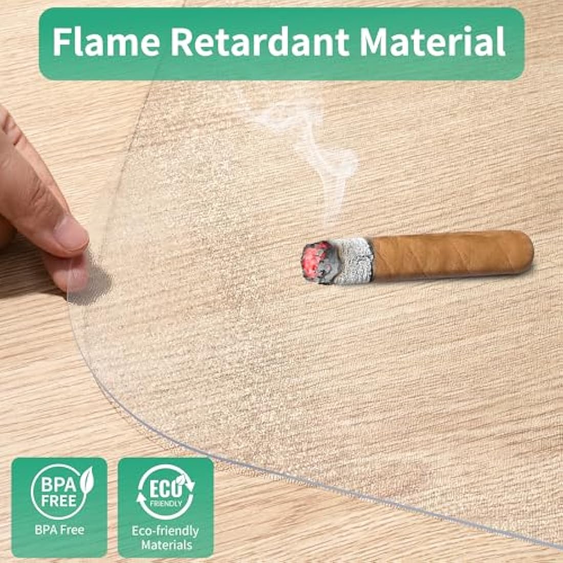 Clear Office Chair Mat for Hard Floors | 120x150cm PVC Protector