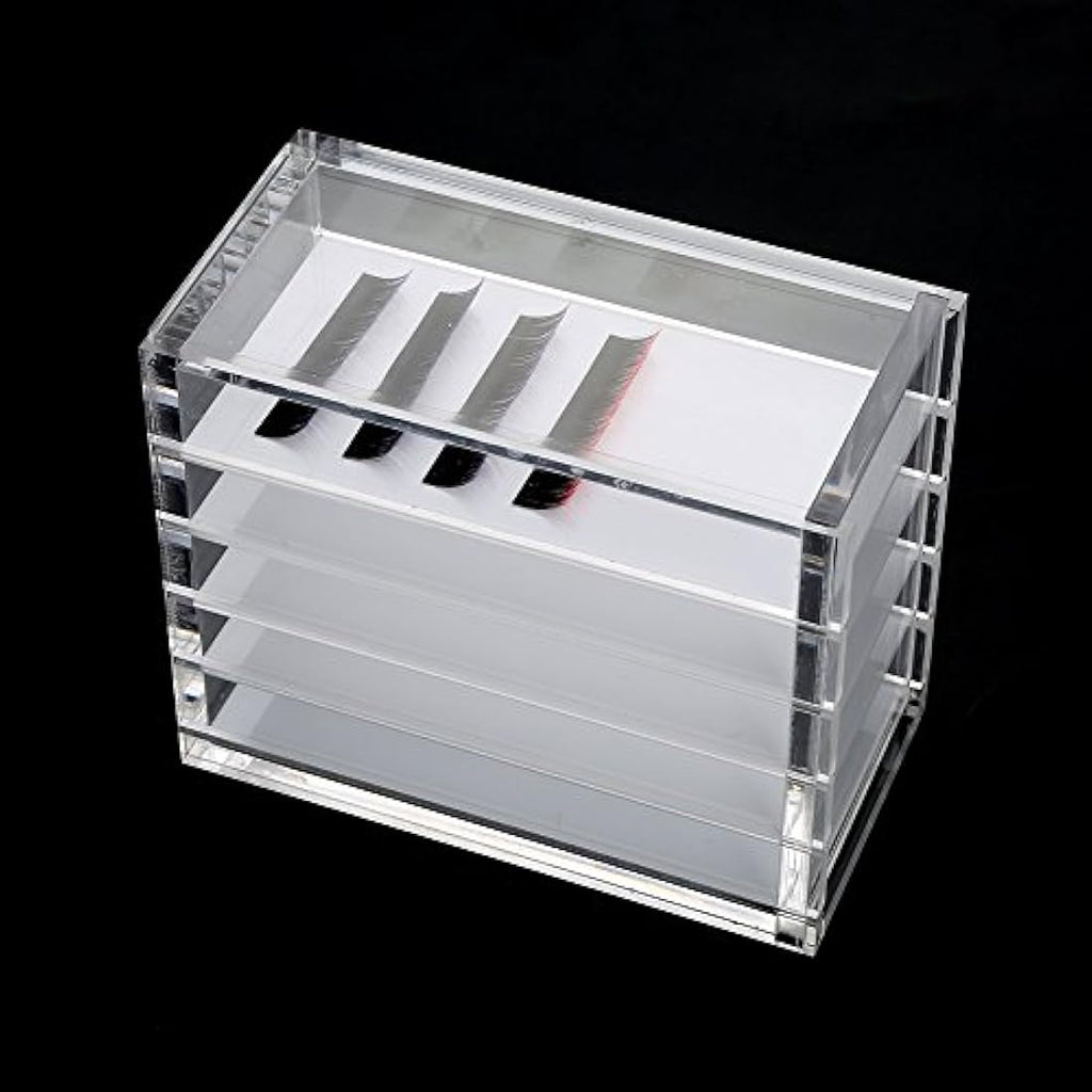 5-Layer Acrylic Eyelash Storage Box | Lash Extension Organizer