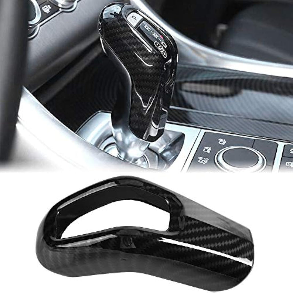 Dioche Carbon Fiber Gear Shift Knob Cover Trim for Sport 2014-2017