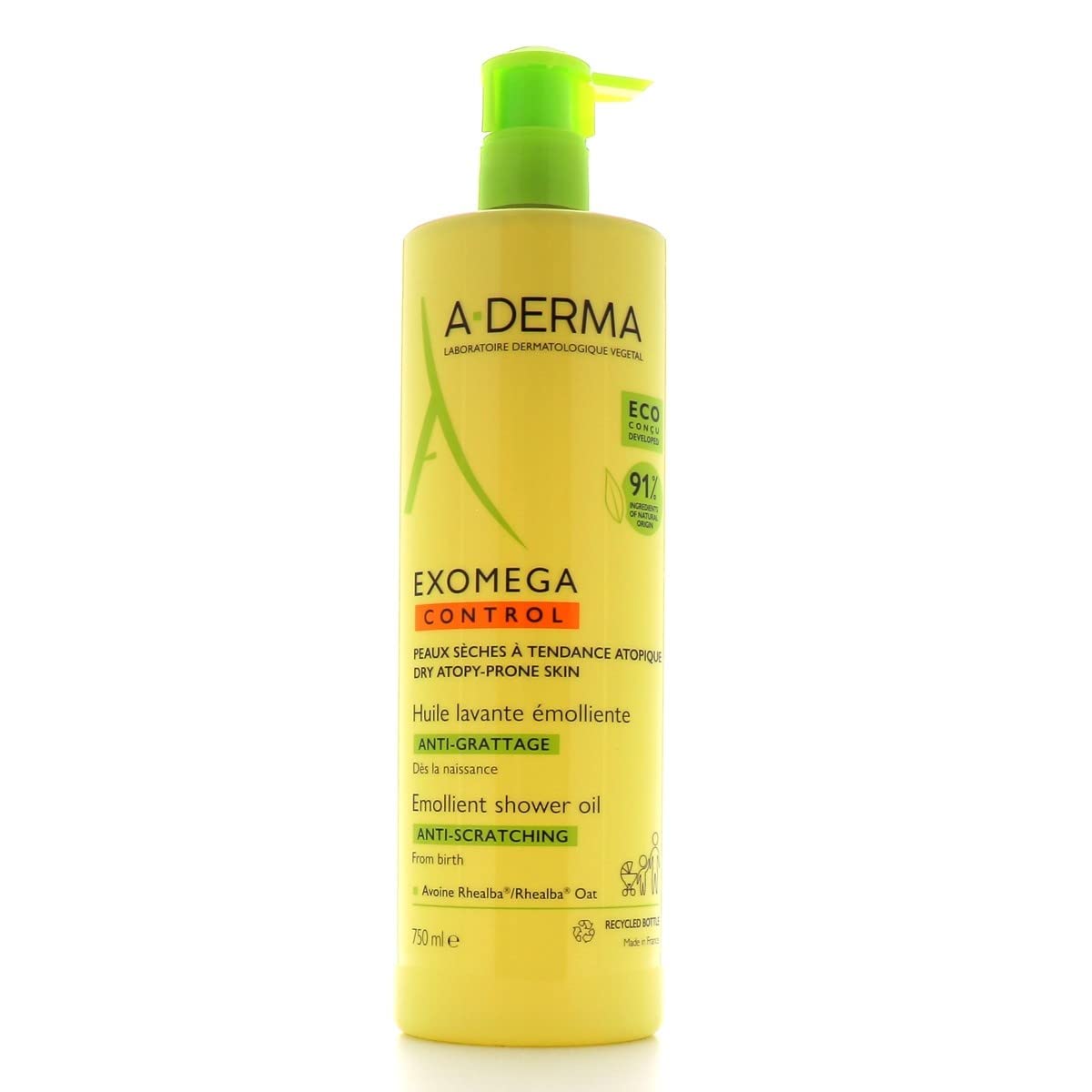 A-DERMA Exomega Control Emollient Shower Oil for Atopic Skin – 750ml